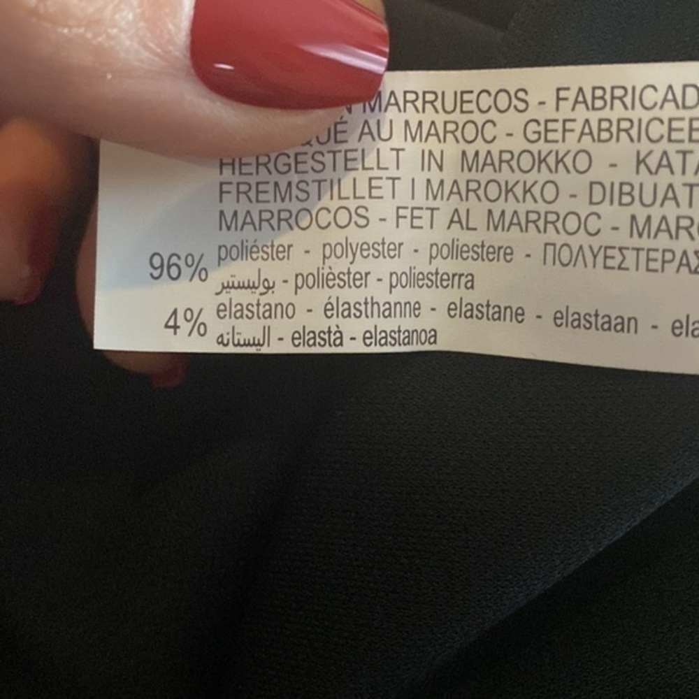 Zara NWT black ruched asymmetrical midi dress - Picture 8 of 8